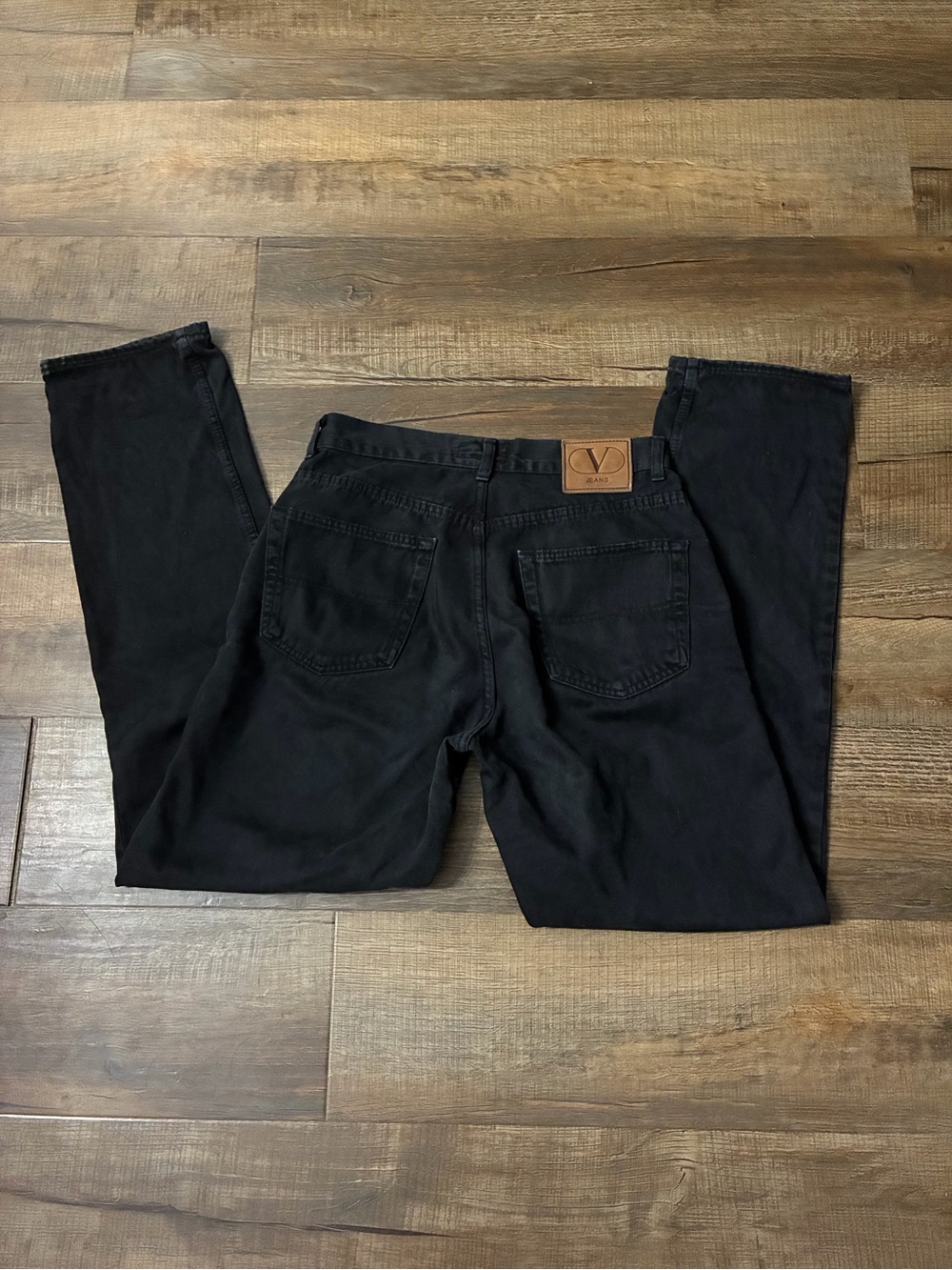 Valentino Black Slim Straight Men's Jeans - Picture 2 of 9